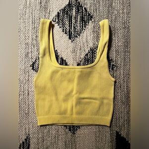 Zara Yellow Seamless Tank Top
